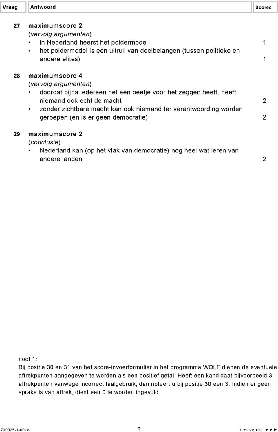 2 (conclusie) Nederland kan (op het vlak van democratie) nog heel wat leren van andere landen 2 30 Regeling met betrekking tot incorrecte formuleringen en onjuist taalgebruik in de samenvatting 1)