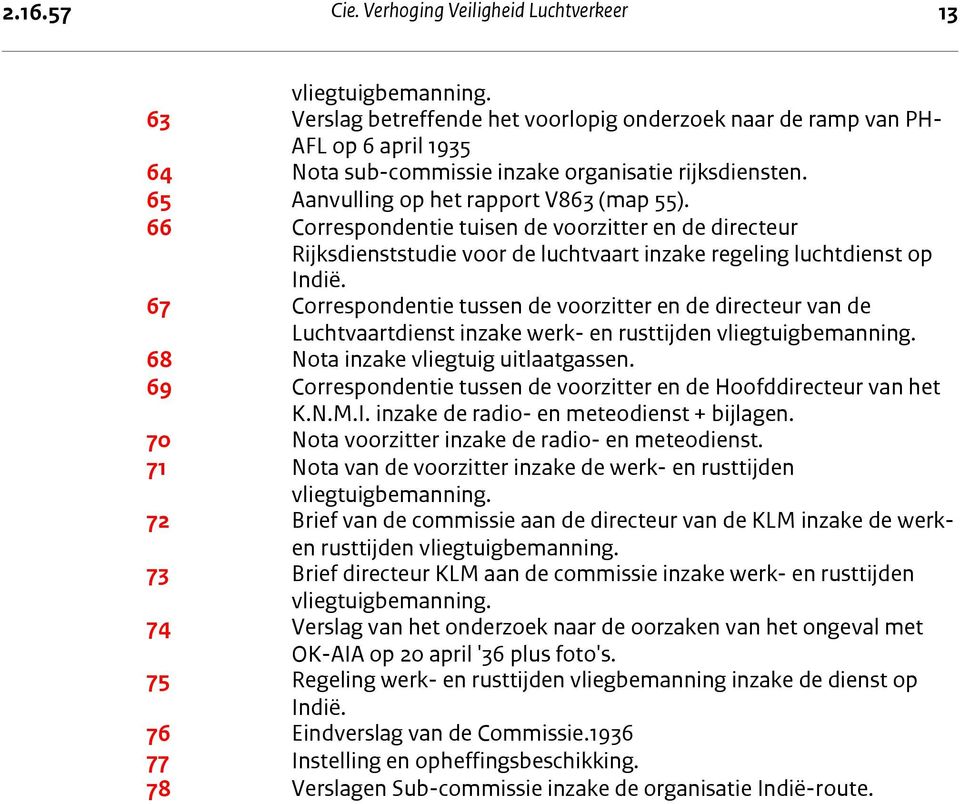 66 Correspondentie tuisen de voorzitter en de directeur Rijksdienststudie voor de luchtvaart inzake regeling luchtdienst op Indië.