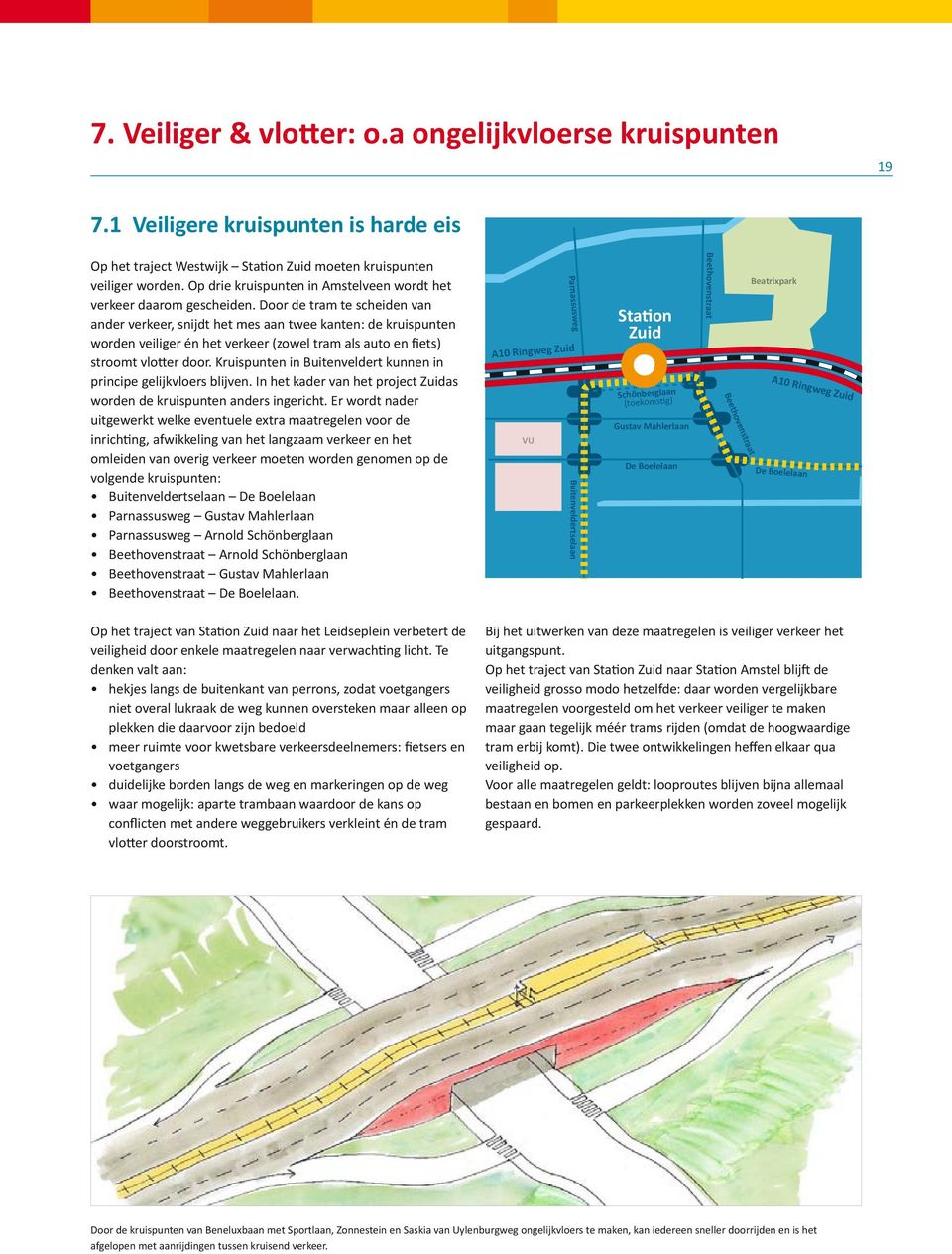 Door de tram te scheiden van ander verkeer, snijdt het mes aan twee kanten: de kruispunten worden veiliger én het verkeer (zowel tram als auto en fiets) stroomt vlotter door.