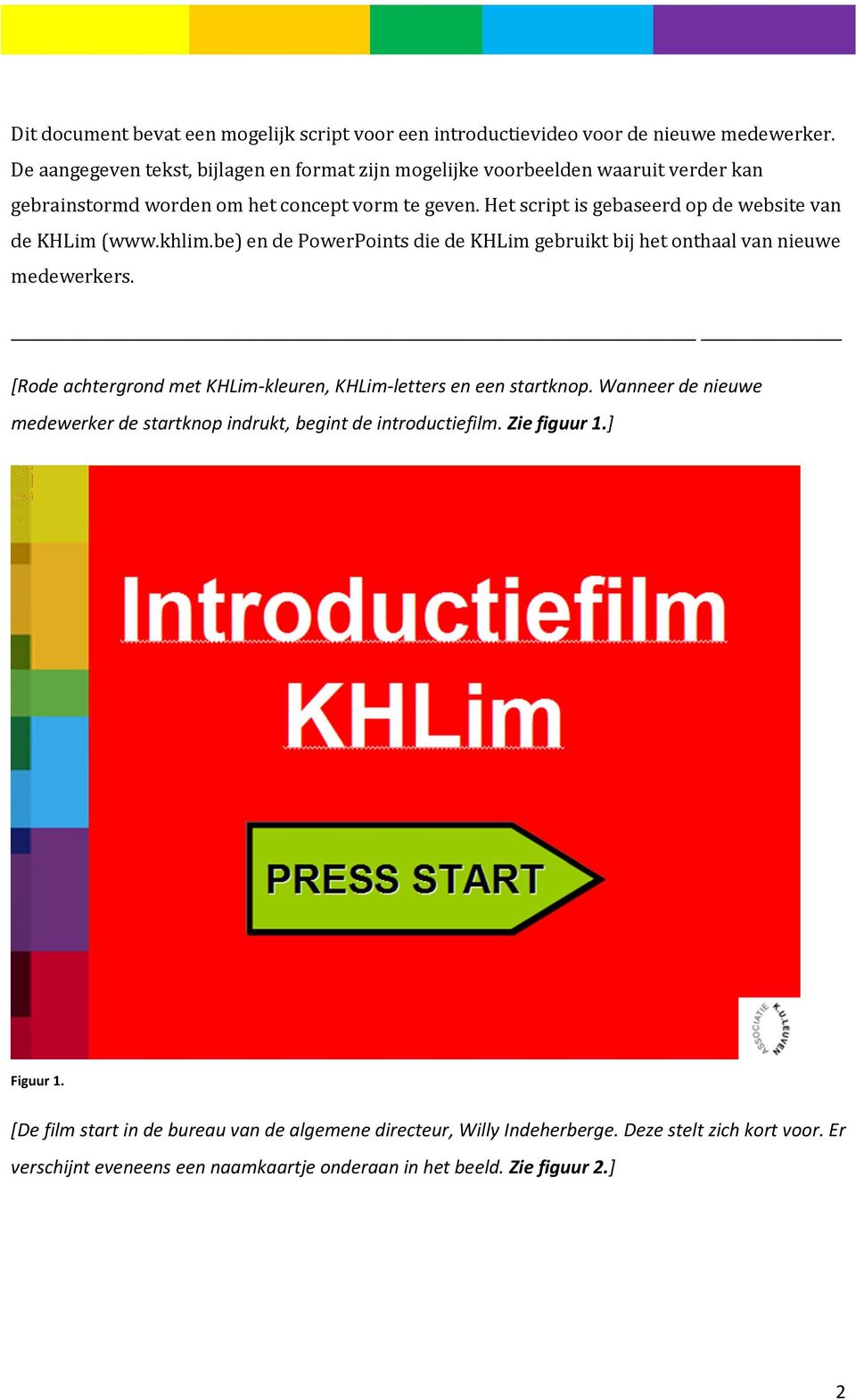 Het script is gebaseerd op de website van de KHLim (www.khlim.be) en de PowerPoints die de KHLim gebruikt bij het onthaal van nieuwe medewerkers.