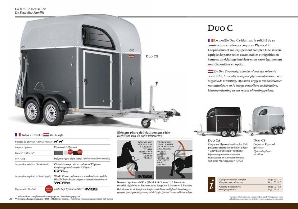 De Duo C overtuigt standaard met een robuuste constructie, 13-voudig verlijmde plywood-opbouw en een uitgebreide uitrusting.