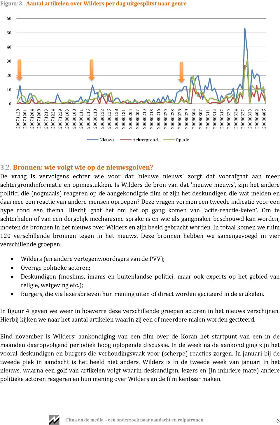 Is Wilders de bron van dat nieuwe nieuws, zijn het andere politici die (nogmaals) reageren op de aangekondigde film of zijn het deskundigen die wat melden en daarmee een reactie van andere mensen