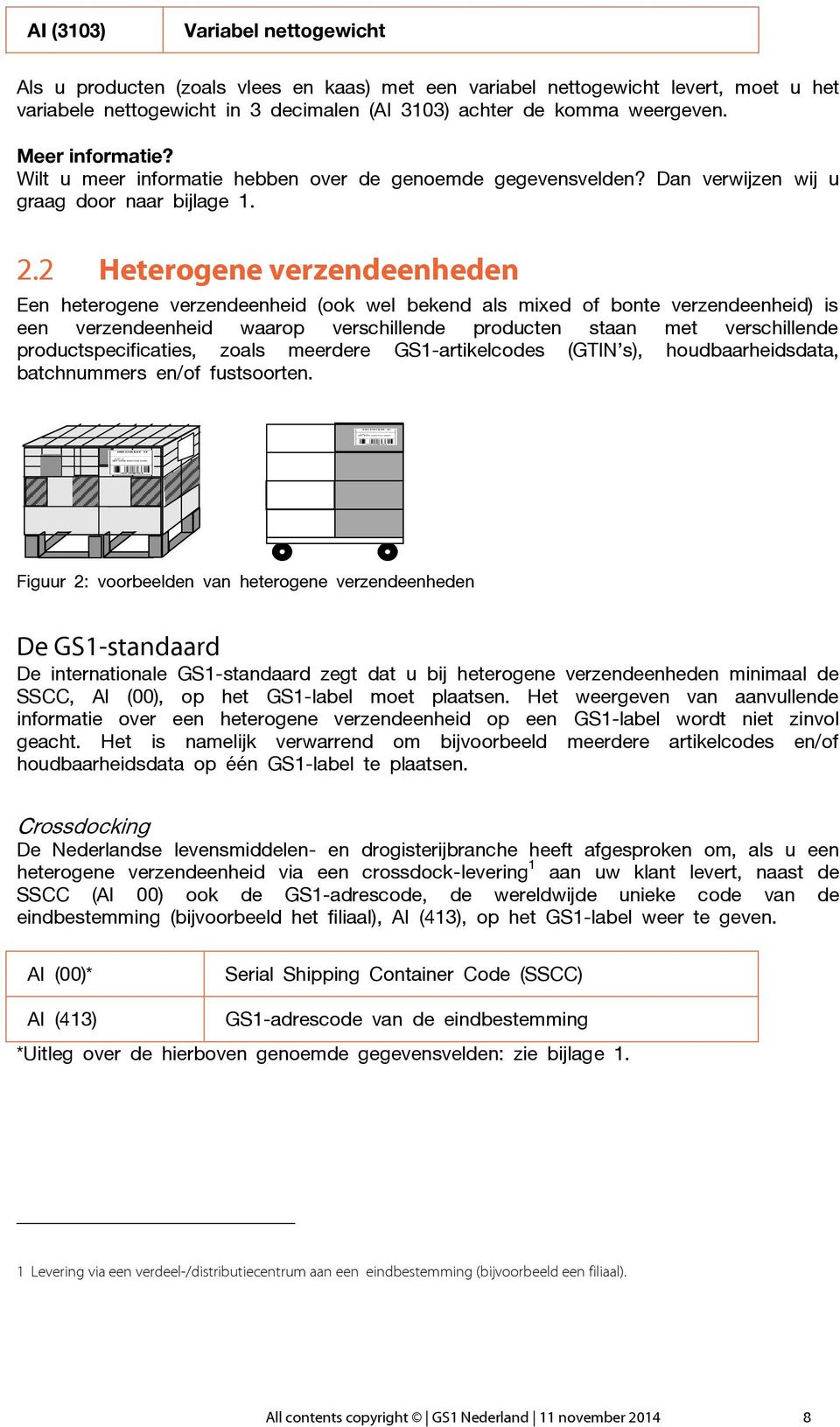 2 Heterogene verzendeenheden Een heterogene verzendeenheid (ook wel bekend als mixed of bonte verzendeenheid) is een verzendeenheid waarop verschillende producten staan met verschillende