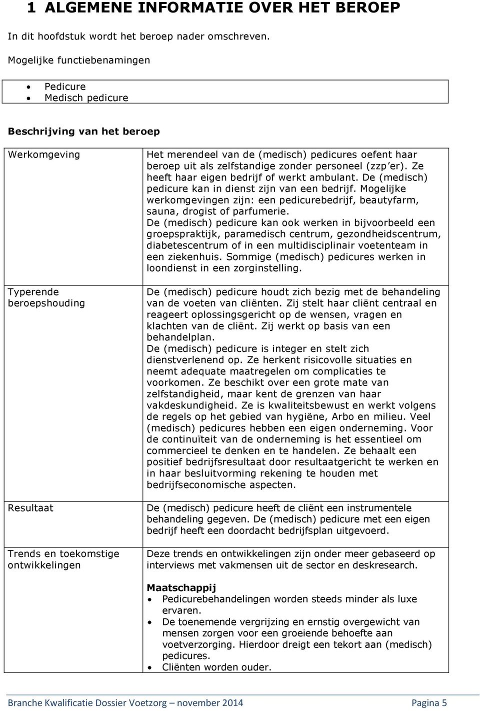 pedicures oefent haar beroep uit als zelfstandige zonder personeel (zzp er). Ze heeft haar eigen bedrijf of werkt ambulant. De (medisch) pedicure kan in dienst zijn van een bedrijf.