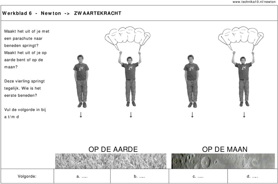 Maakt het uit of je op aarde bent of op de maan?