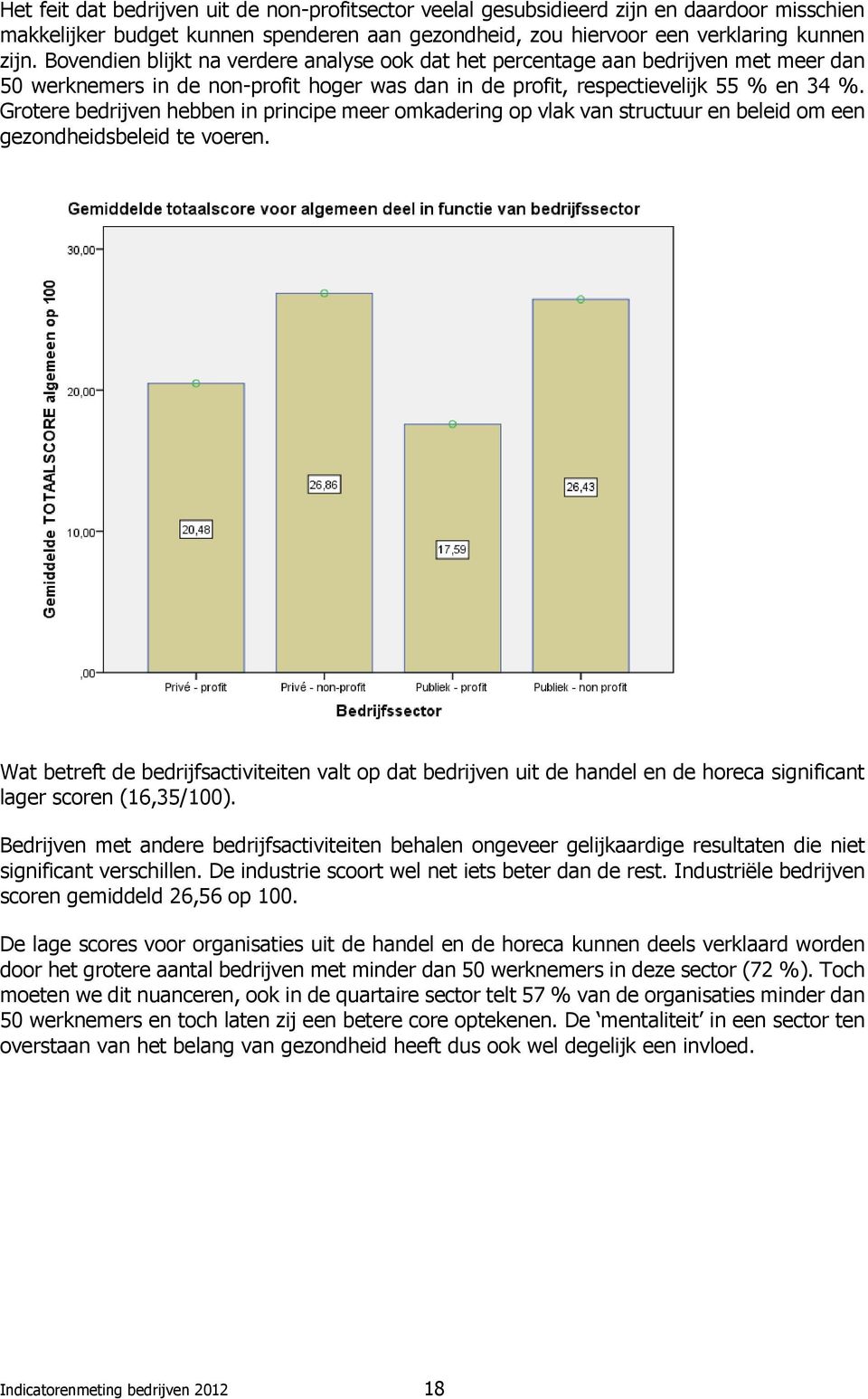 Grotere bedrijven hebben in principe meer omkadering op vlak van structuur en beleid om een gezondheidsbeleid te voeren.