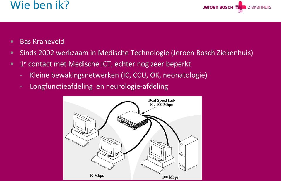 (Jeroen Bosch Ziekenhuis) 1 e contact met Medische ICT, echter