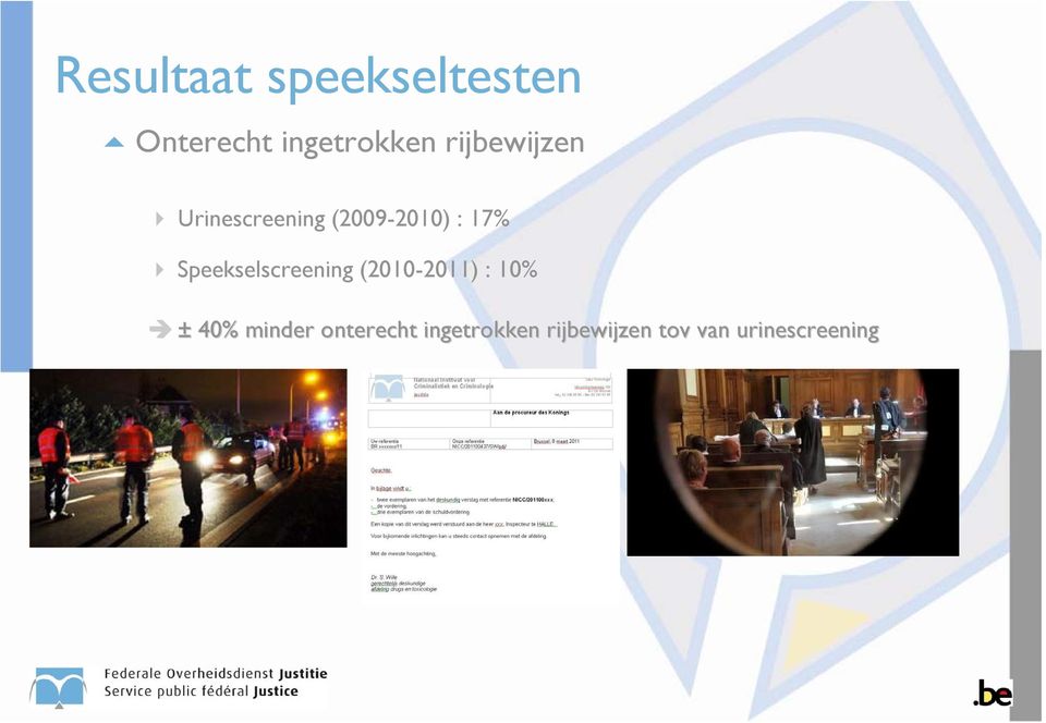 Speekselscreening (2010-2011) : 10% ± 40%