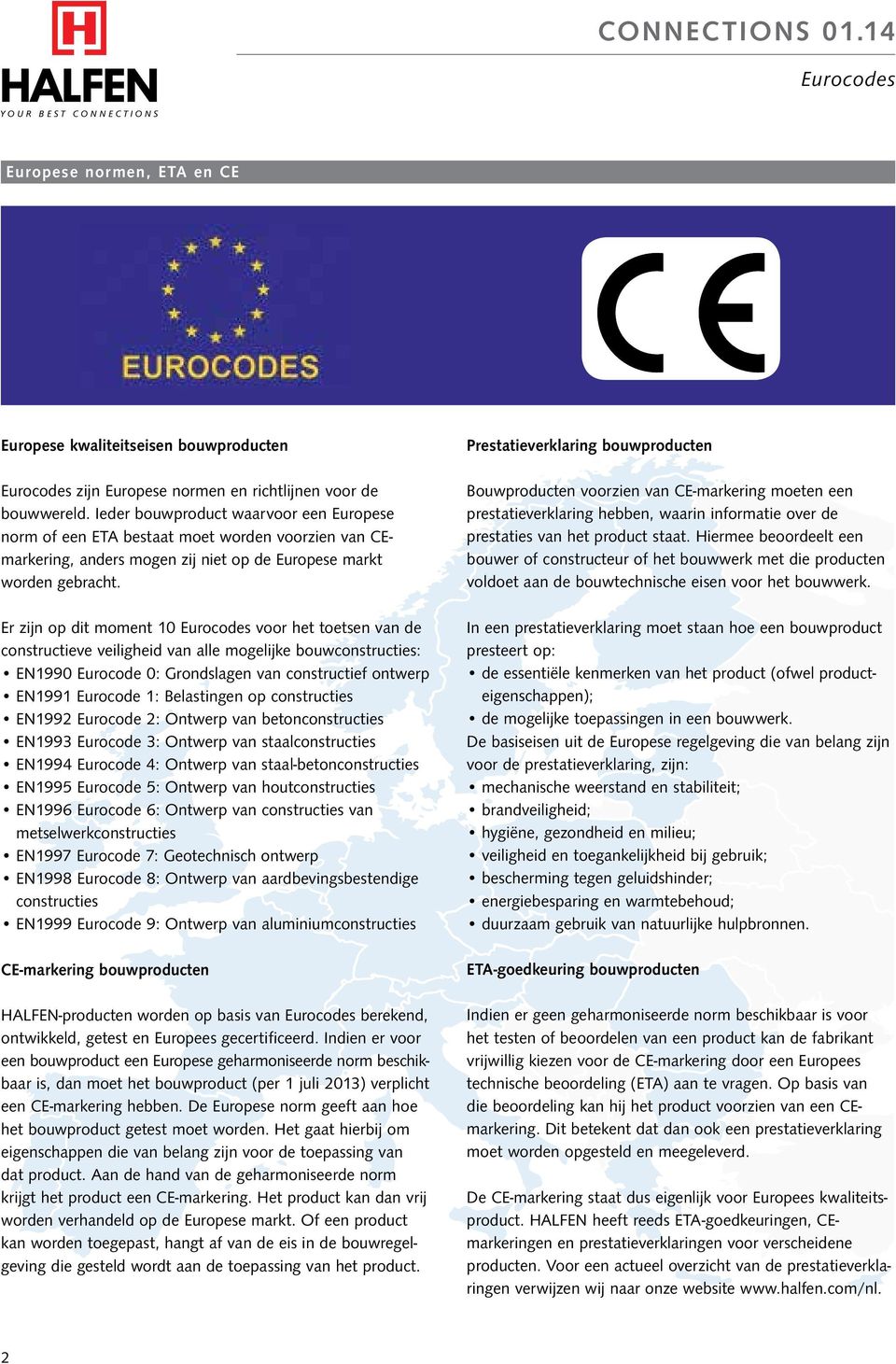 Er zijn op dit moment 10 Eurocodes voor het toetsen van de constructieve veiligheid van alle mogelijke bouwconstructies: EN1990 Eurocode 0: Grondslagen van constructief ontwerp EN1991 Eurocode 1: