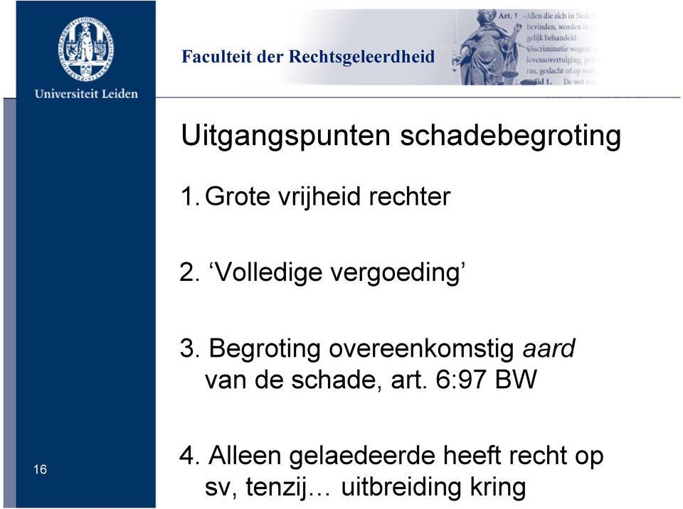 Volledige vergoeding 3.