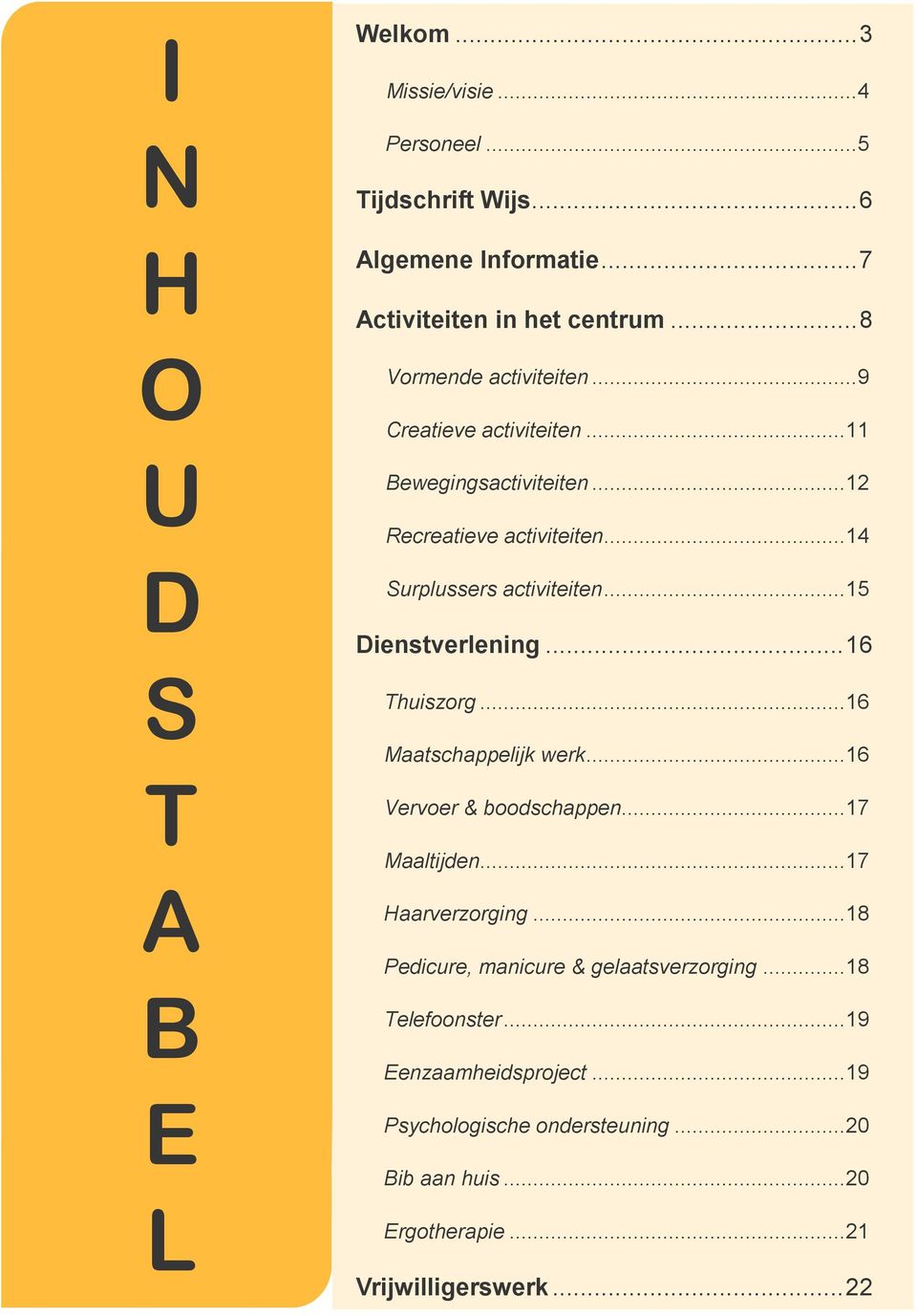 ..15 Dienstverlening...16 Thuiszorg...16 Maatschappelijk werk...16 Vervoer & boodschappen...17 Maaltijden...17 Haarverzorging.