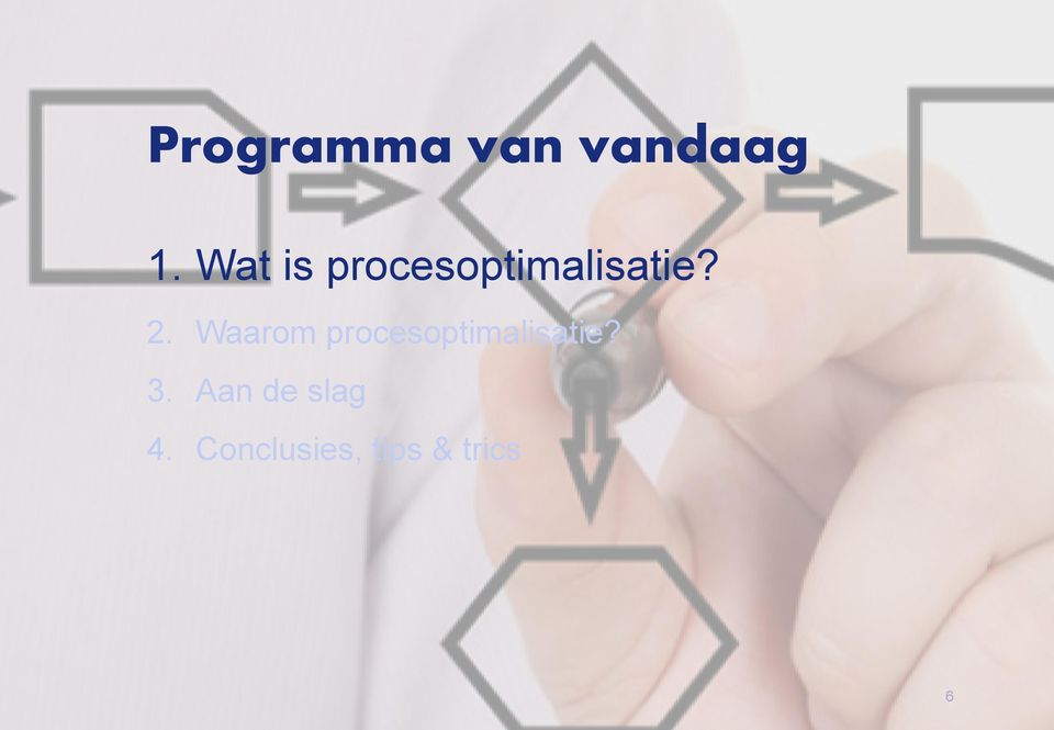 Waarom procesoptimalisatie? 3.