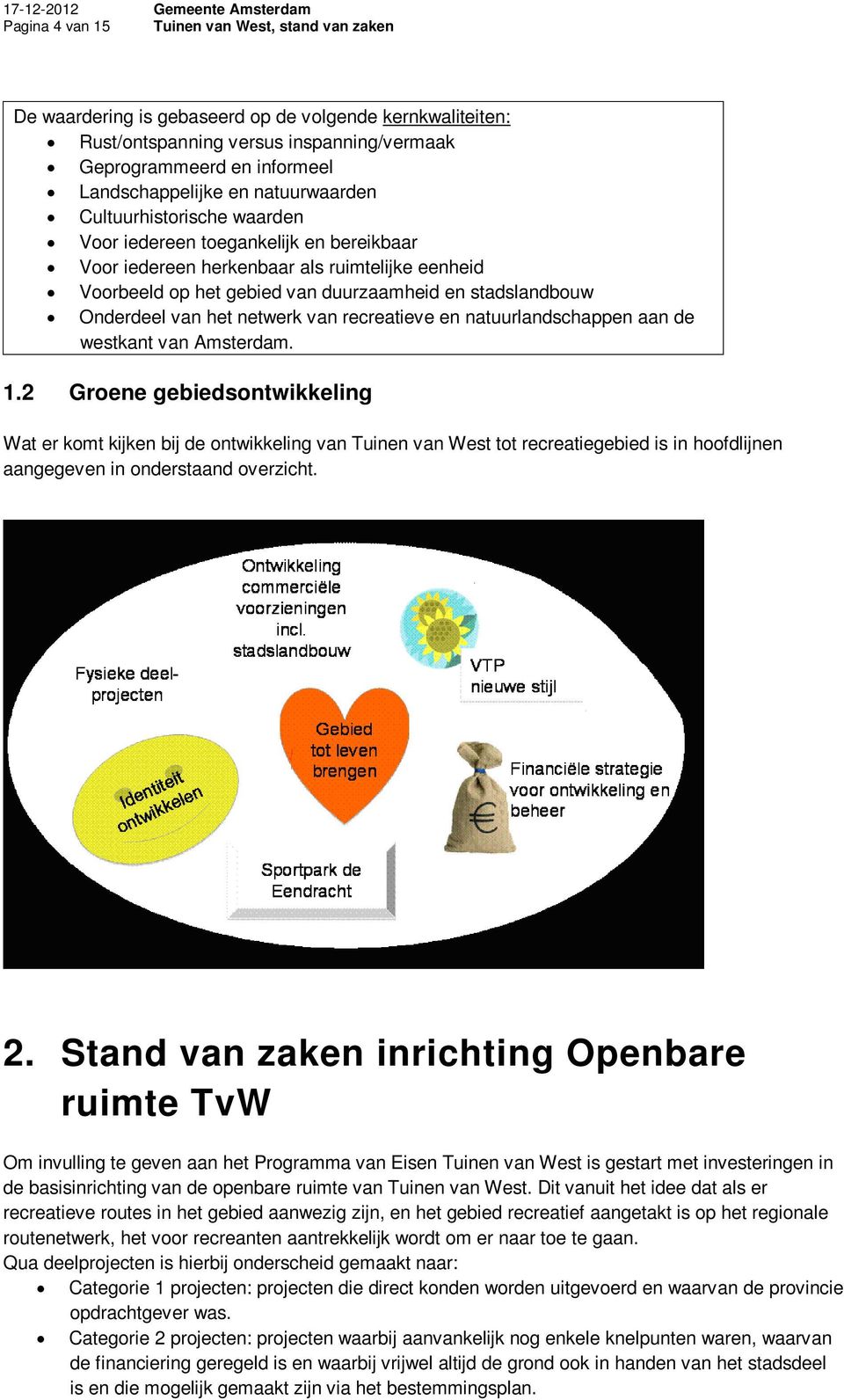 van het netwerk van recreatieve en natuurlandschappen aan de westkant van Amsterdam. 1.