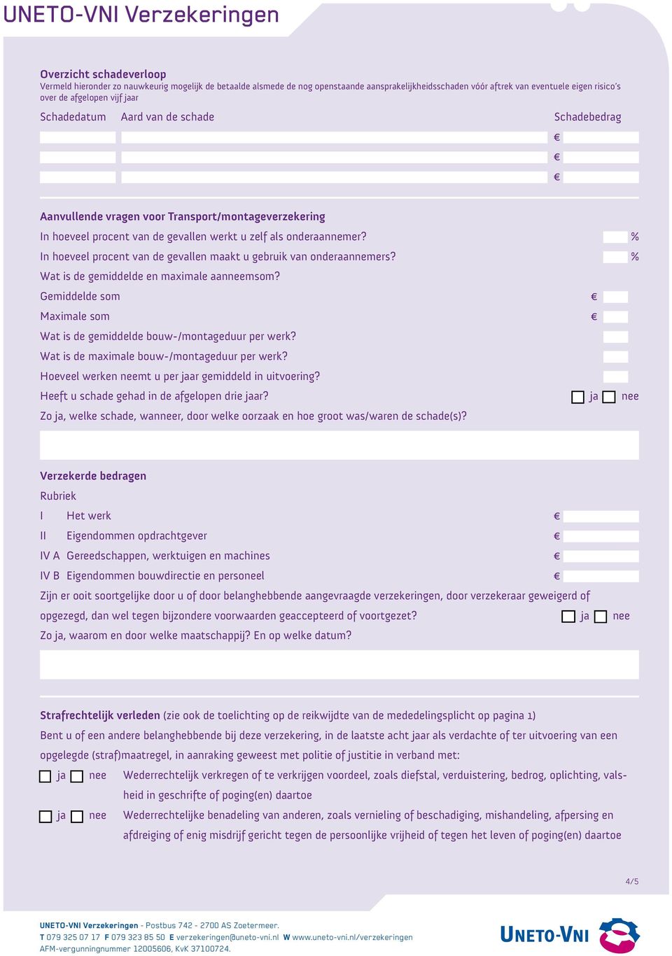 % In hoeveel procent van de gevallen maakt u gebruik van onderaannemers? % Wat is de gemiddelde en maximale aanneemsom? Gemiddelde som Maximale som Wat is de gemiddelde bouw-/montageduur per werk?