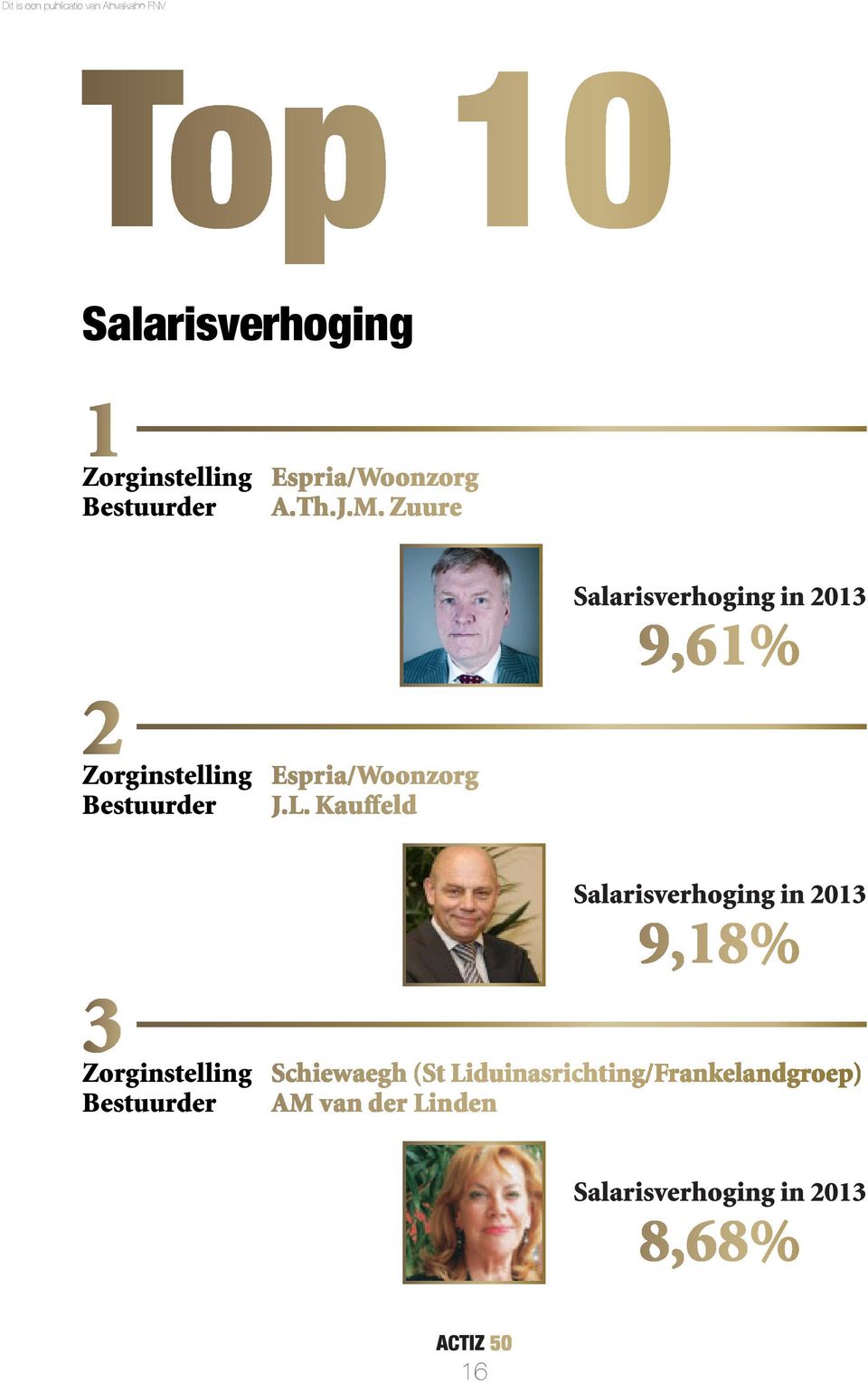 Kauffeld Salarisverhoging in 2013 9,61% 3 Salarisverhoging in 2013 9,18%