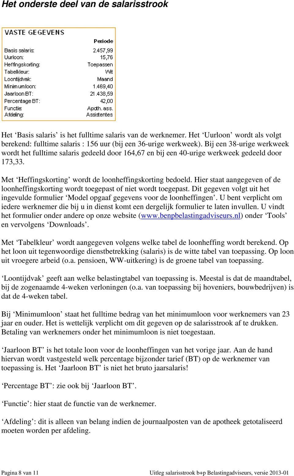 Hier staat aangegeven of de loonheffingskorting wordt toegepast of niet wordt toegepast. Dit gegeven volgt uit het ingevulde formulier Model opgaaf gegevens voor de loonheffingen.