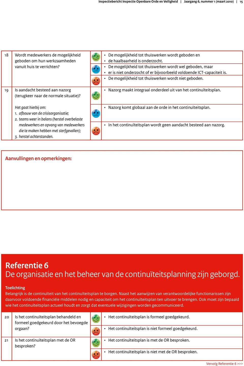 teams weer in balans (herstel overbelaste medewerkers en opvang van medewerkers die te maken hebben met sterfgevallen); 3. herstel achterstanden.