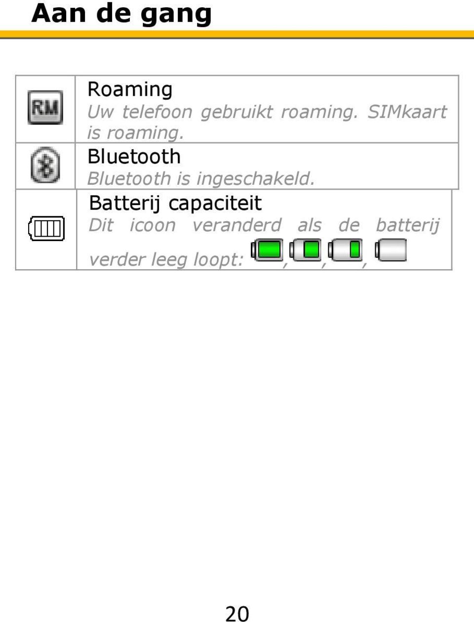Bluetooth Bluetooth is ingeschakeld.