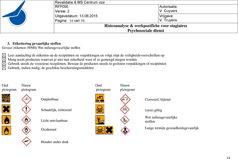 veiligheidsvoorschriften op Meng nooit producten waarvan je niet met zekerheid weet of ze gemengd mogen worden Gebruik steeds de voorziene recipiënten.