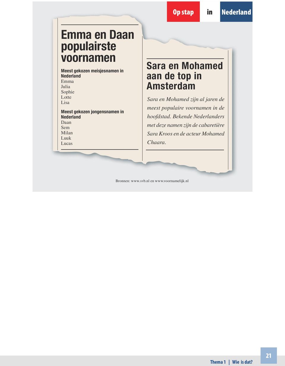 in Amsterdam Sara en Mohamed zijn al jaren de meest populaire voornamen in de hoofdstad.