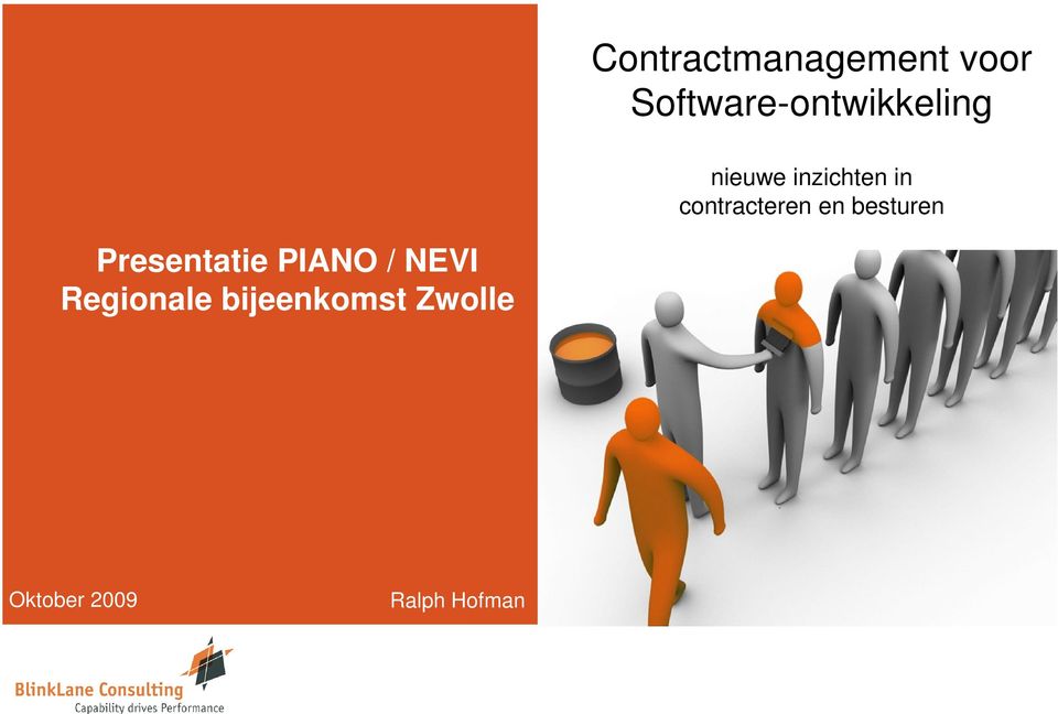 contracteren en besturen Presentatie PIANO