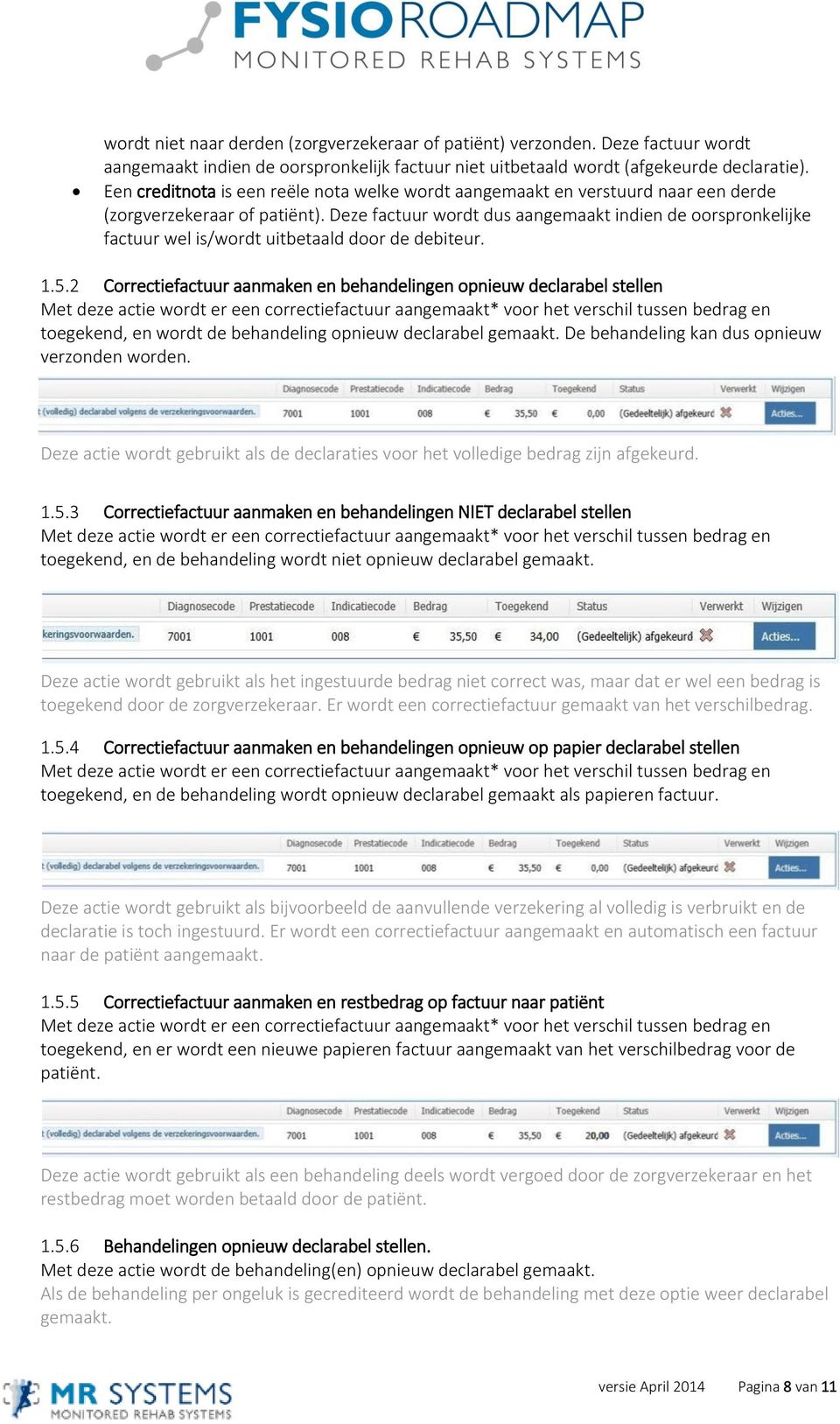 Deze factuur wordt dus aangemaakt indien de oorspronkelijke factuur wel is/wordt uitbetaald door de debiteur. 1.5.