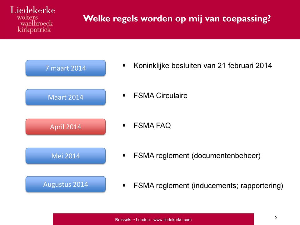 2014 FSMA Circulaire April 2014 FSMA FAQ Mei 2014 FSMA