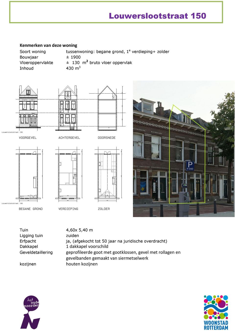 juridische overdracht) 1 dakkapel voorschild geprofileerde goot met