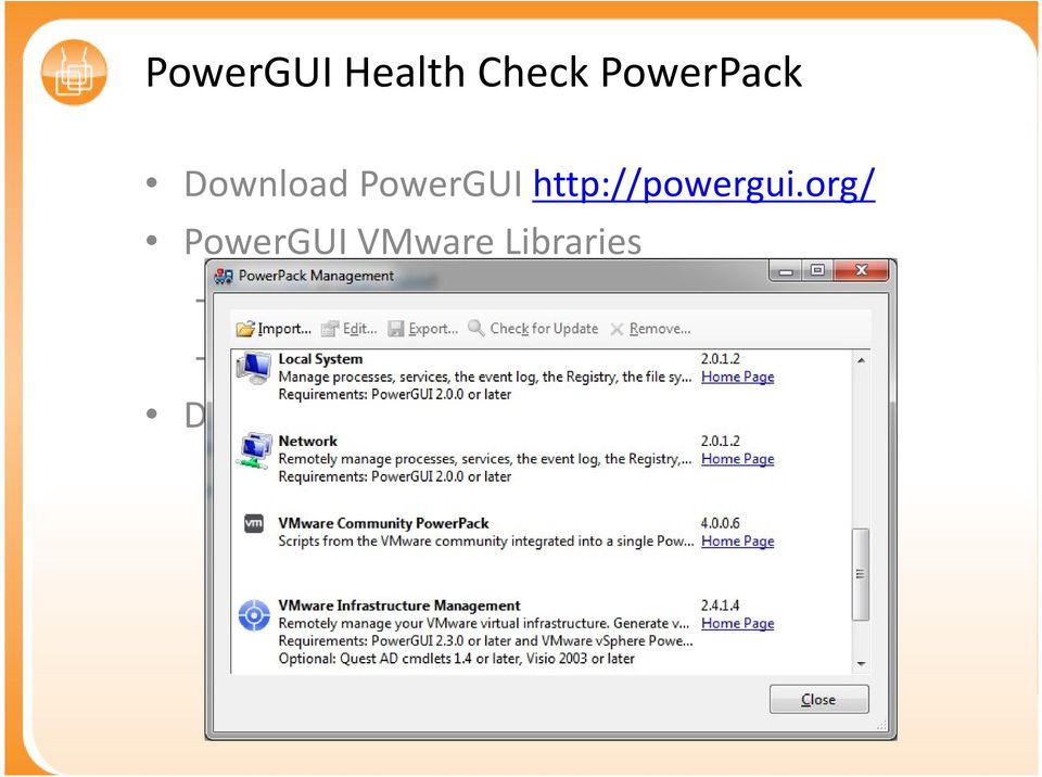 org/ PowerGUI VMware Libraries Installeer