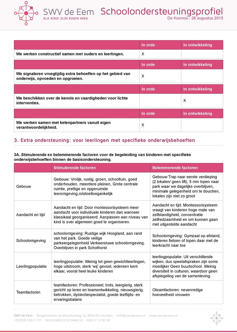 Extra ondersteuning: voor leerlingen met specifieke onderwijsbehoeften 3A.