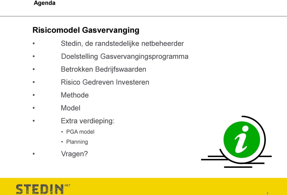 Gasvervangingsprogramma Betrokken Bedrijfswaarden