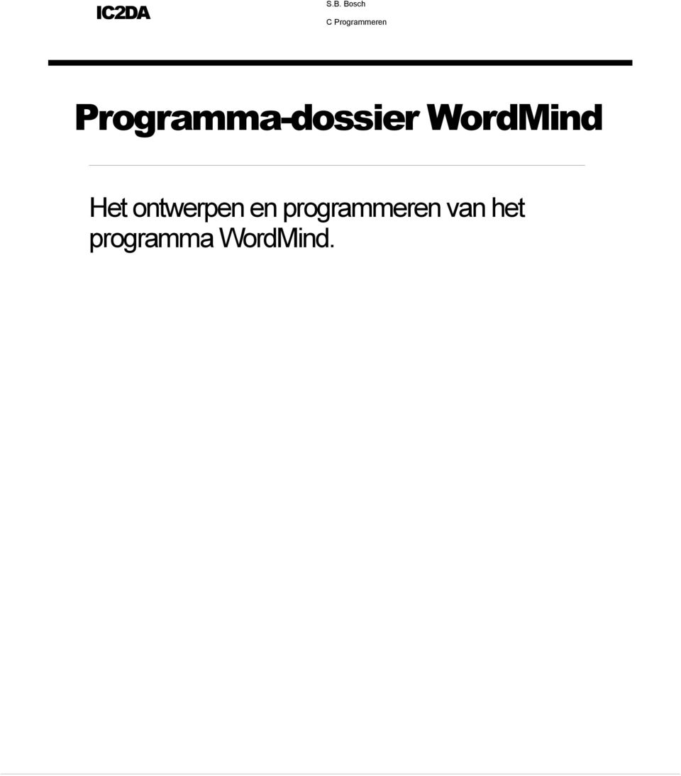 Programma-dossier WordMind