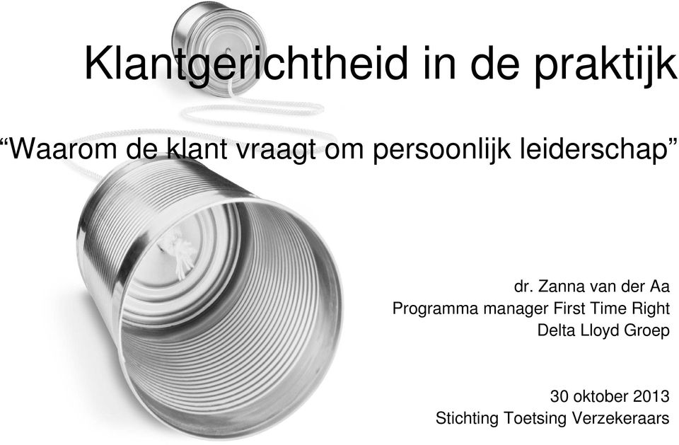 Zanna van der Aa Programma manager First Time