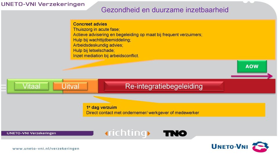 Arbeidsdeskundig advies; Hulp bij letselschade; Inzet mediation bij arbeidsconflict.