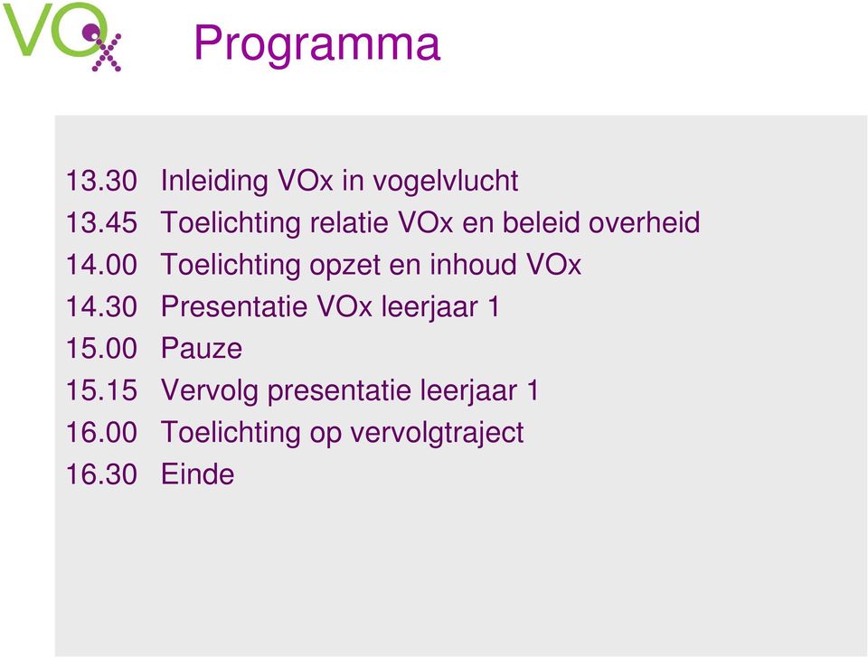 00 Toelichting opzet en inhoud VOx 14.