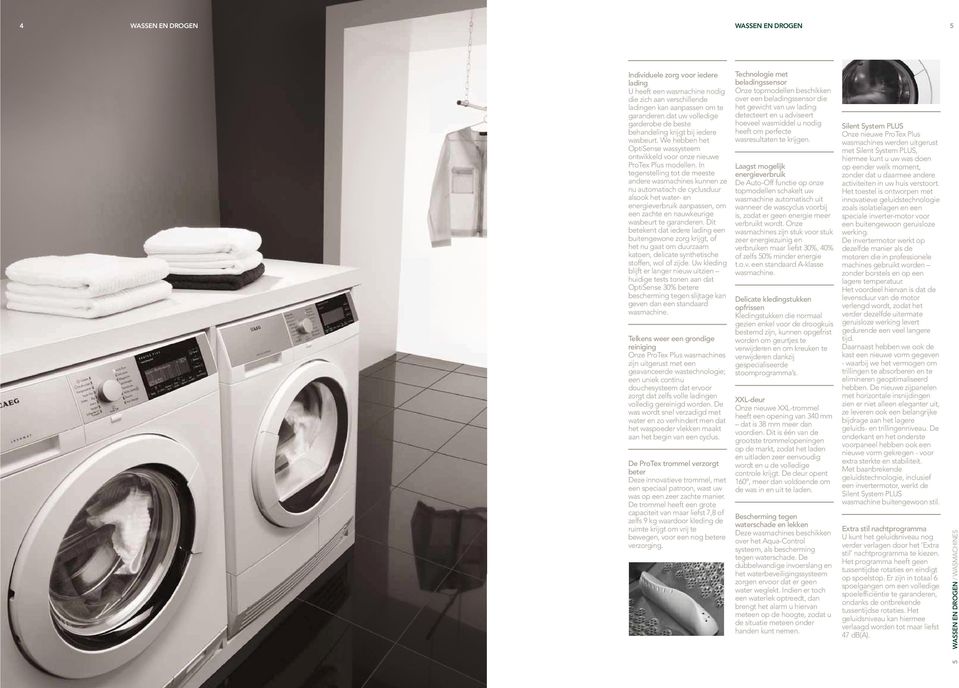 In tegenstelling tot de meeste andere wasmachines kunnen ze nu automatisch de cyclusduur alsook het water- en energieverbruik aanpassen, om een zachte en nauwkeurige wasbeurt te garanderen.