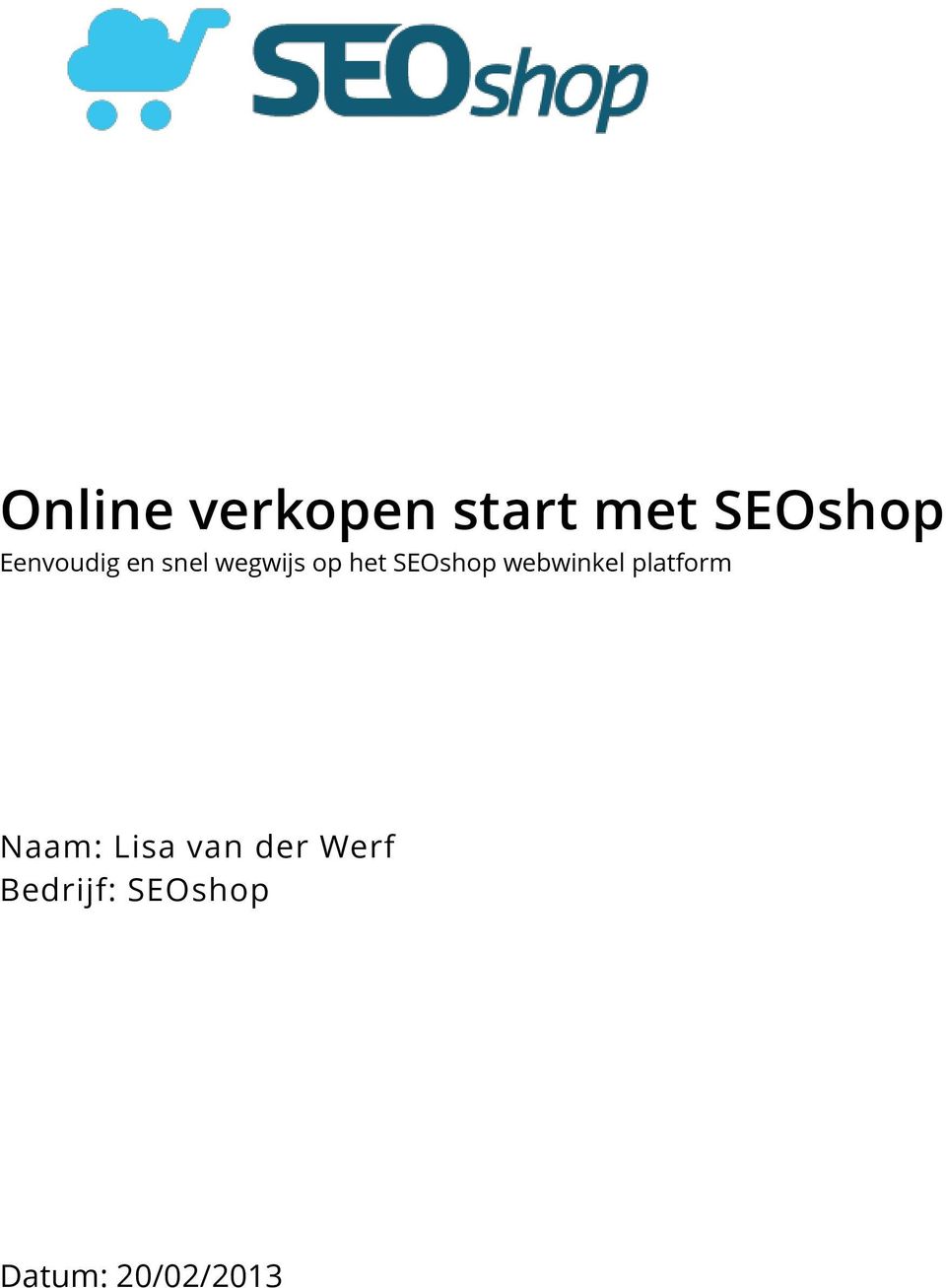 SEOshop webwinkel platform Naam: Lisa