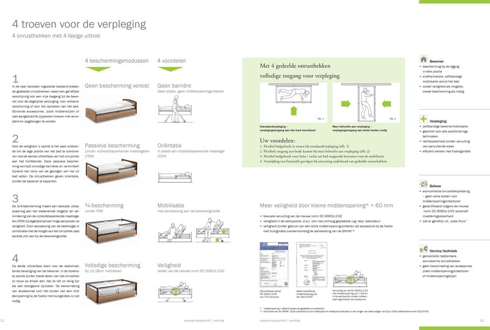 Storende accessoires, zoals middenstijlen of vast aangebrachte zijpanelen hoeven niet verwijderd en opgeborgen te worden.