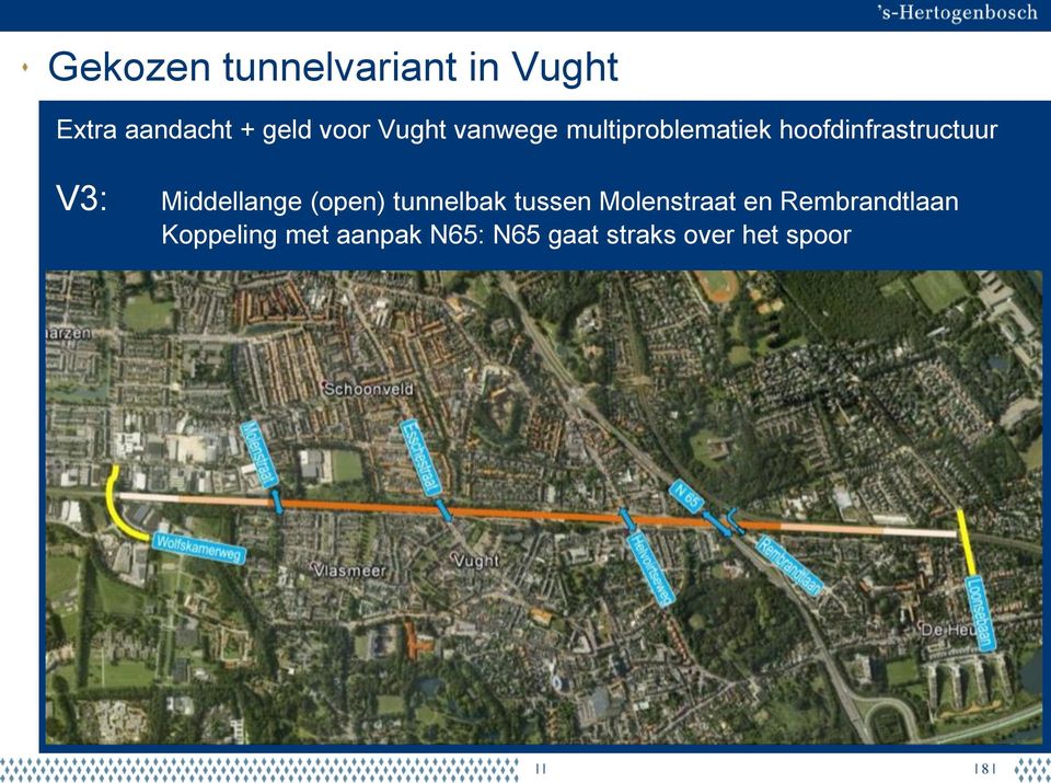 Middellange (open) tunnelbak tussen Molenstraat en