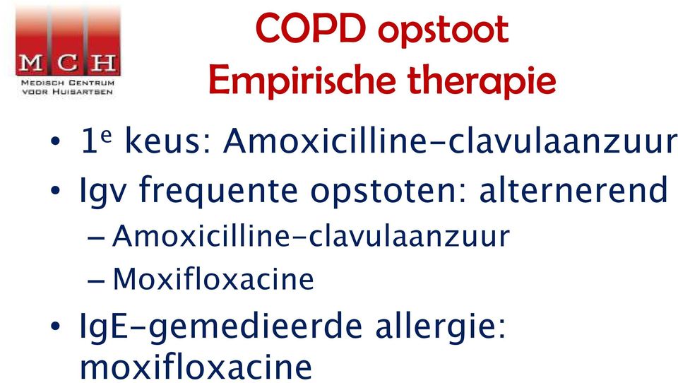 opstoten: alternerend