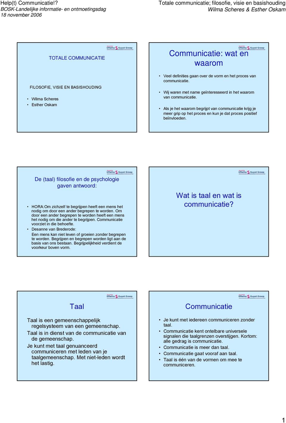 De (taal) filosofie en de psychologie gaven antwoord: HORA:Om zichzelf te begrijpen heeft een mens het nodig om door een ander begrepen te worden.