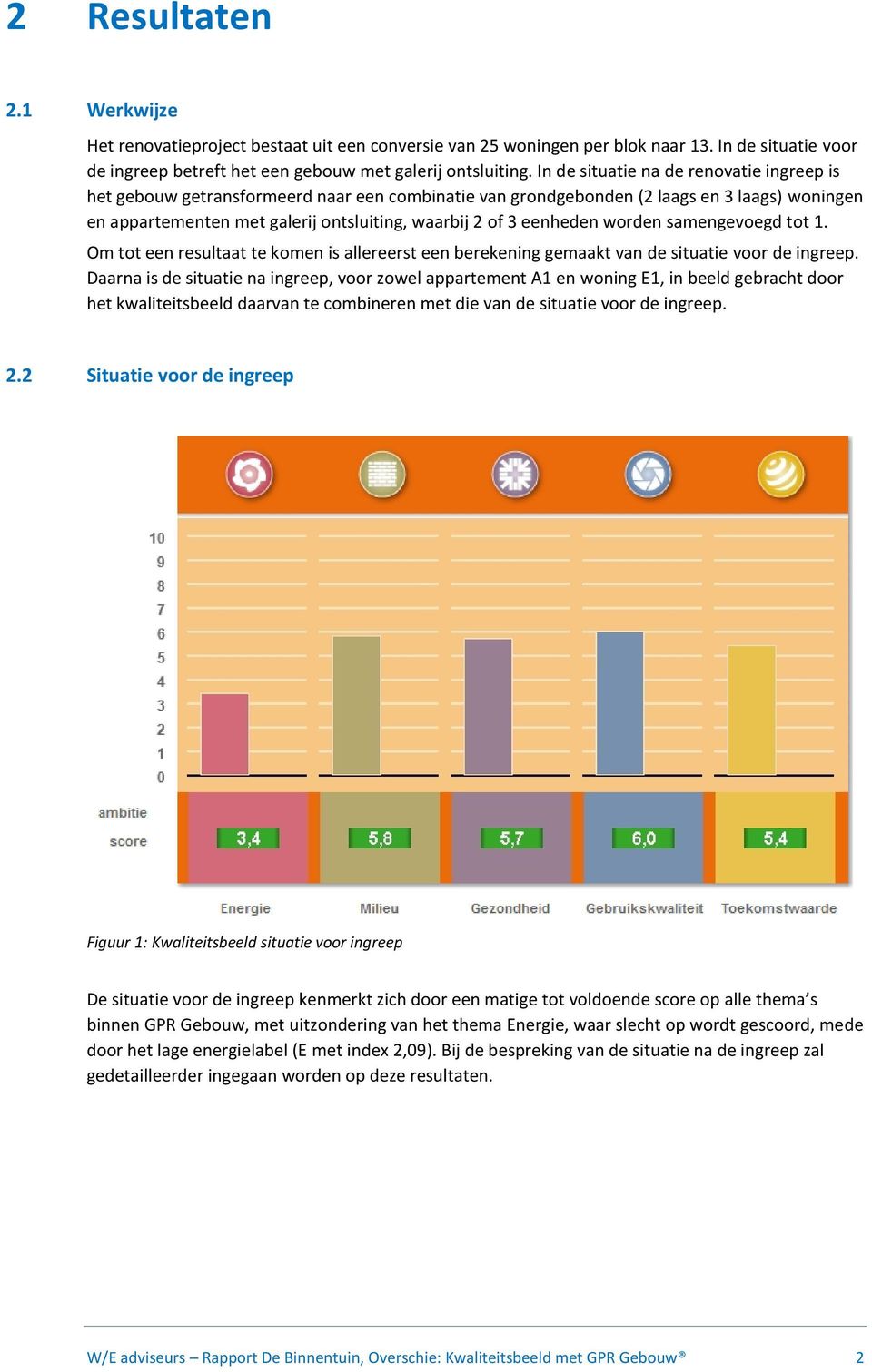 eenheden worden samengevoegd tot 1. Om tot een resultaat te komen is allereerst een berekening gemaakt van de situatie voor de ingreep.