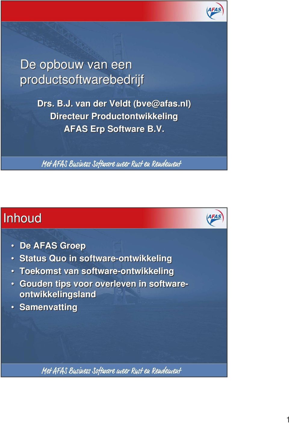 nl) Directeur Productontwikkeling AFAS Erp Software B.V.
