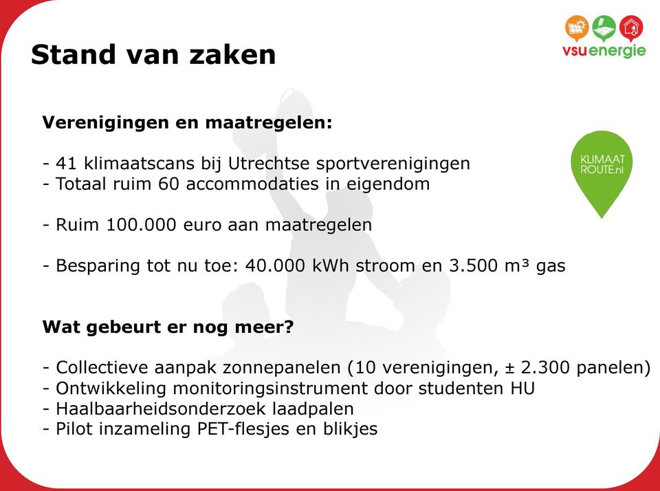 500 m³ gas Wat gebeurt er nog meer? - Collectieve aanpak zonnepanelen (10 verenigingen, ± 2.