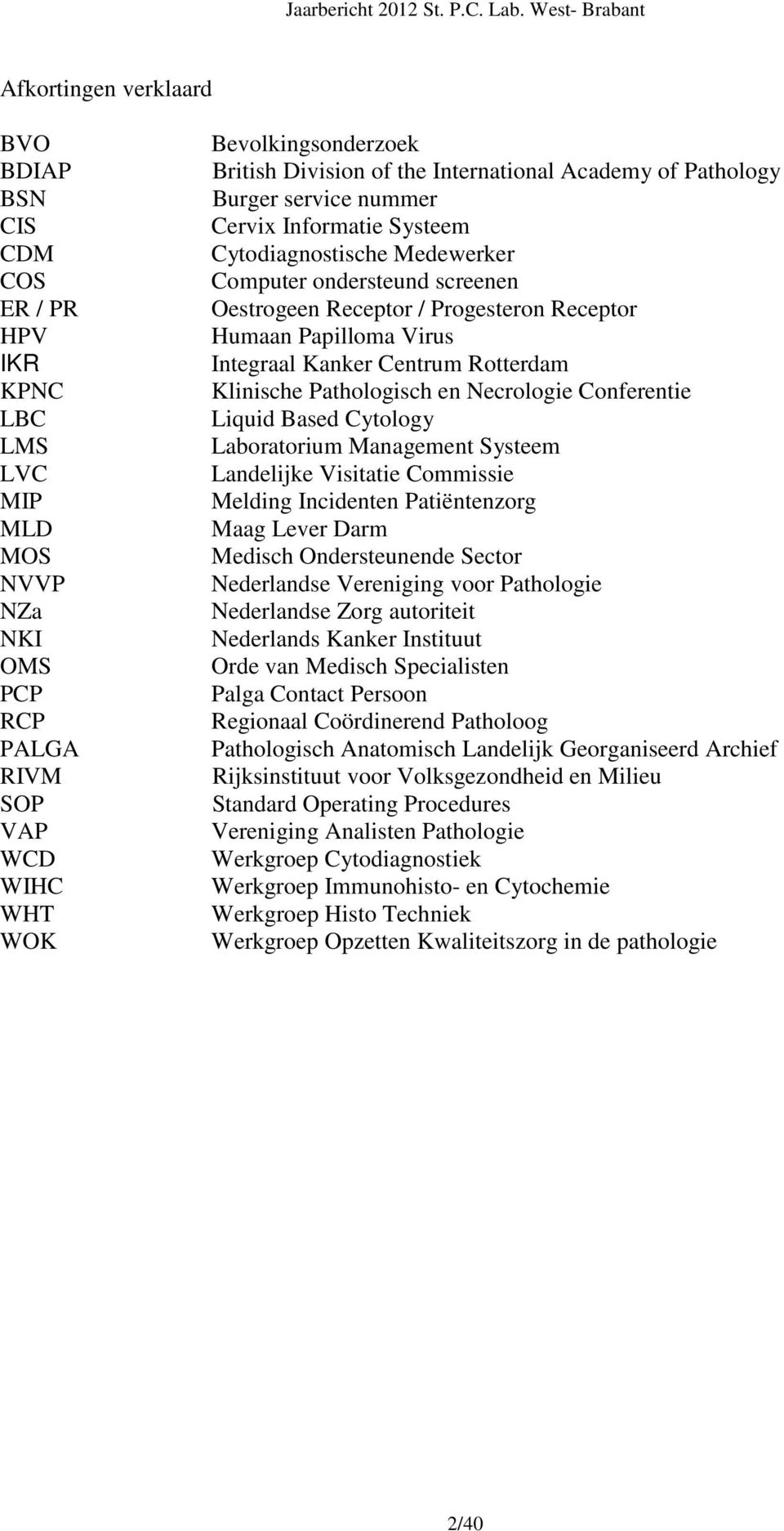 Papilloma Virus Integraal Kanker Centrum Rotterdam Klinische Pathologisch en Necrologie Conferentie Liquid Based Cytology Laboratorium Management Systeem Landelijke Visitatie Commissie Melding