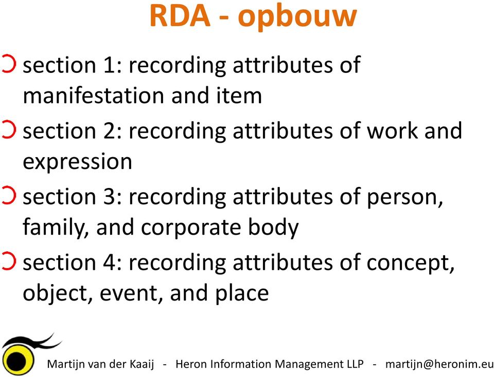 section 3: recording attributes of person, family, and corporate