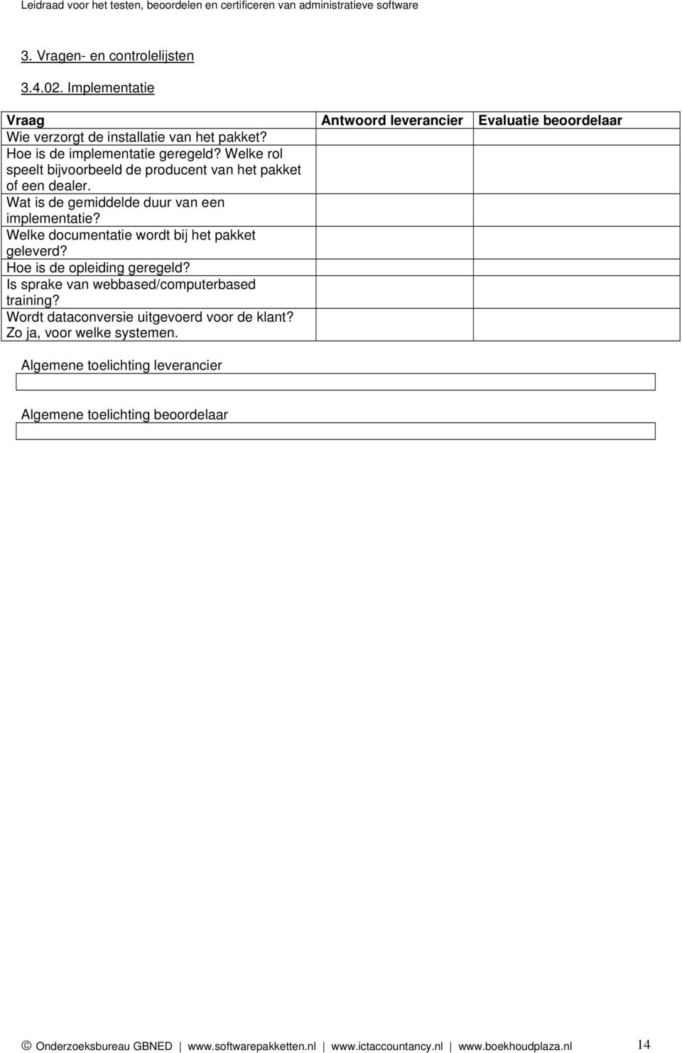 Welke documentatie wordt bij het pakket geleverd? Hoe is de opleiding geregeld? Is sprake van webbased/computerbased training?