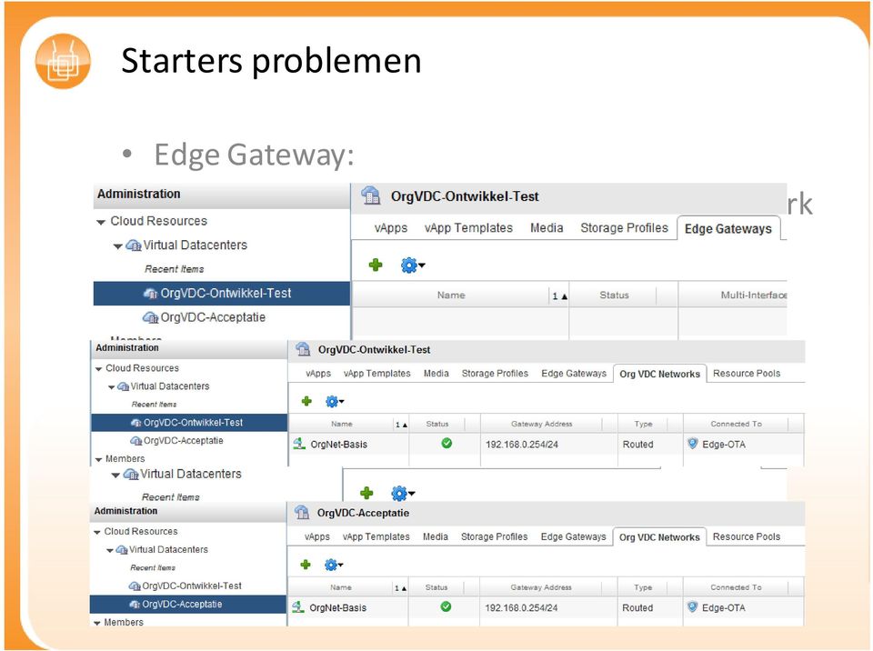 Org VDCs en Org Network