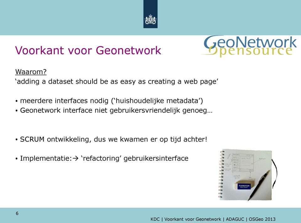 interfaces nodig ( huishoudelijke metadata ) Geonetwork interface niet