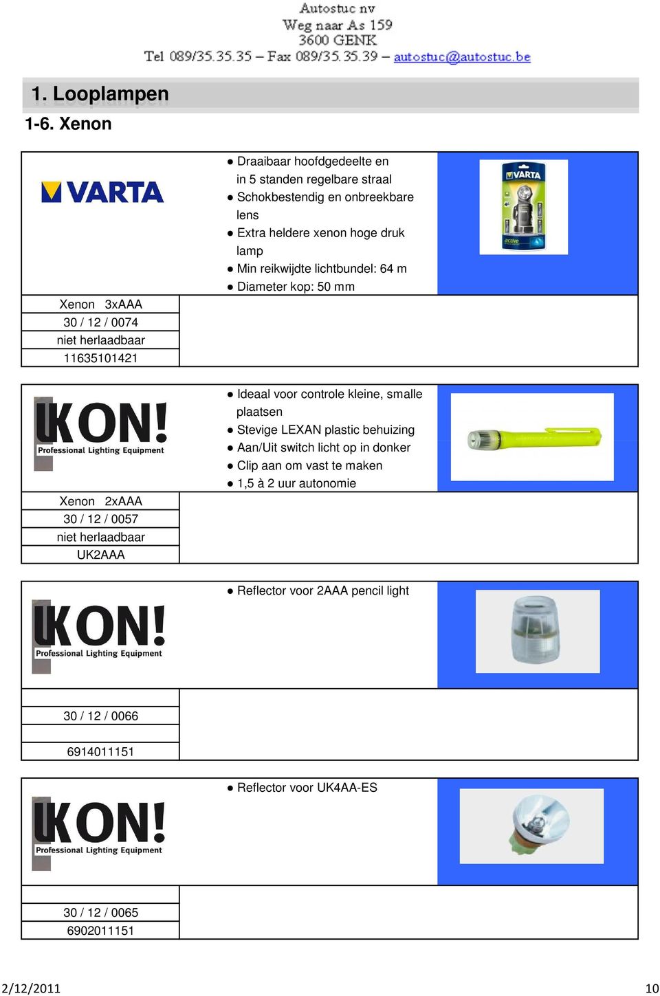 Extra heldere xenon hoge druk lamp Min reikwijdte lichtbundel: 64 m Diameter kop: 50 mm Xenon 2xAAA 30 / 12 / 0057 UK2AAA Ideaal voor